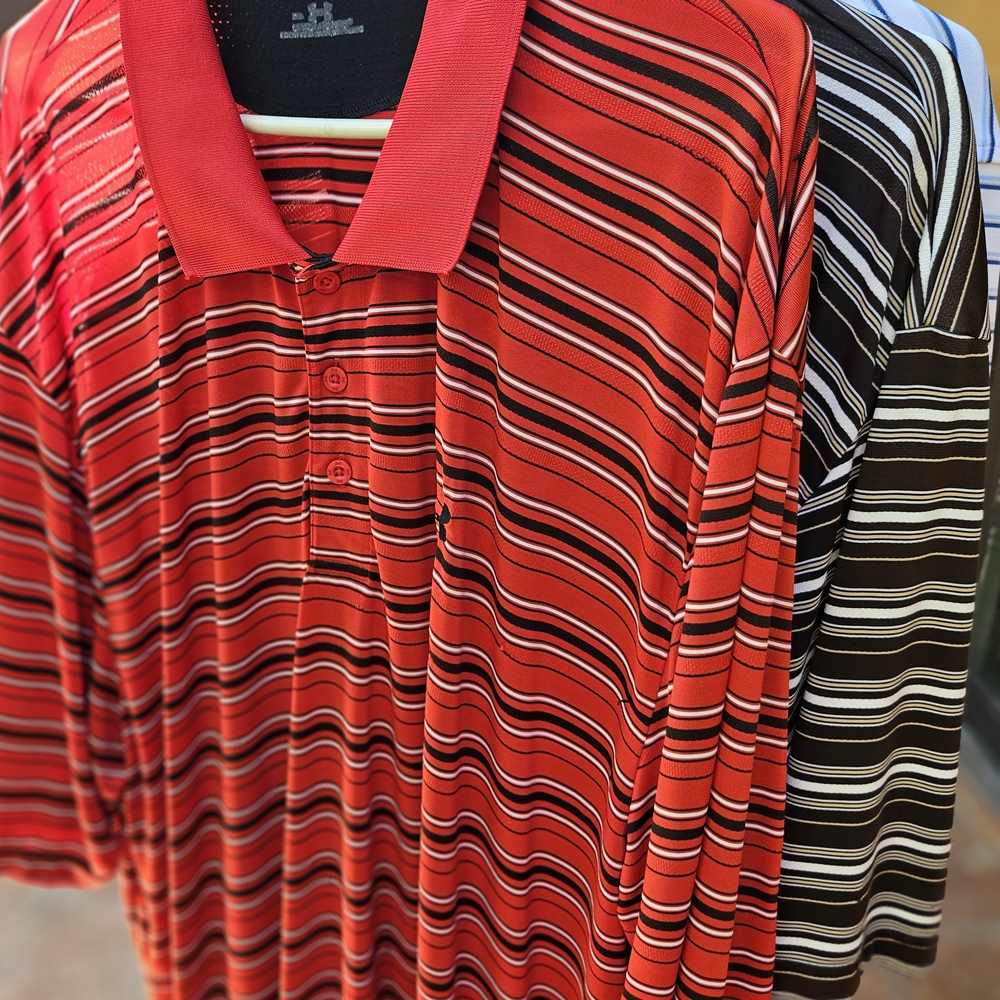Under Armour Vibrant Striped Polo Collection
